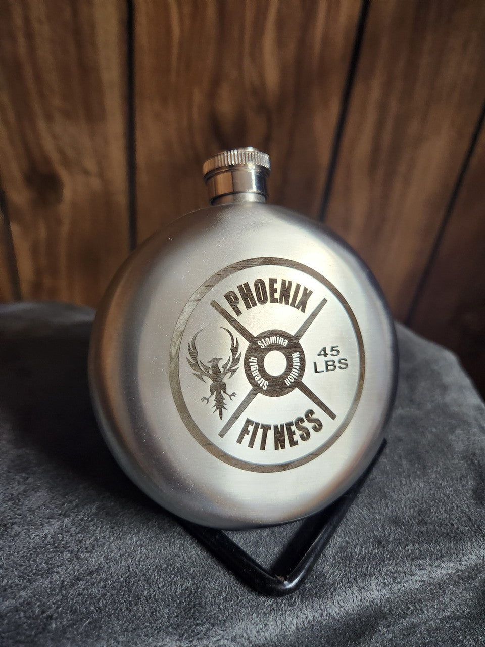 Laser Engraving Personalization- Logo on Flask