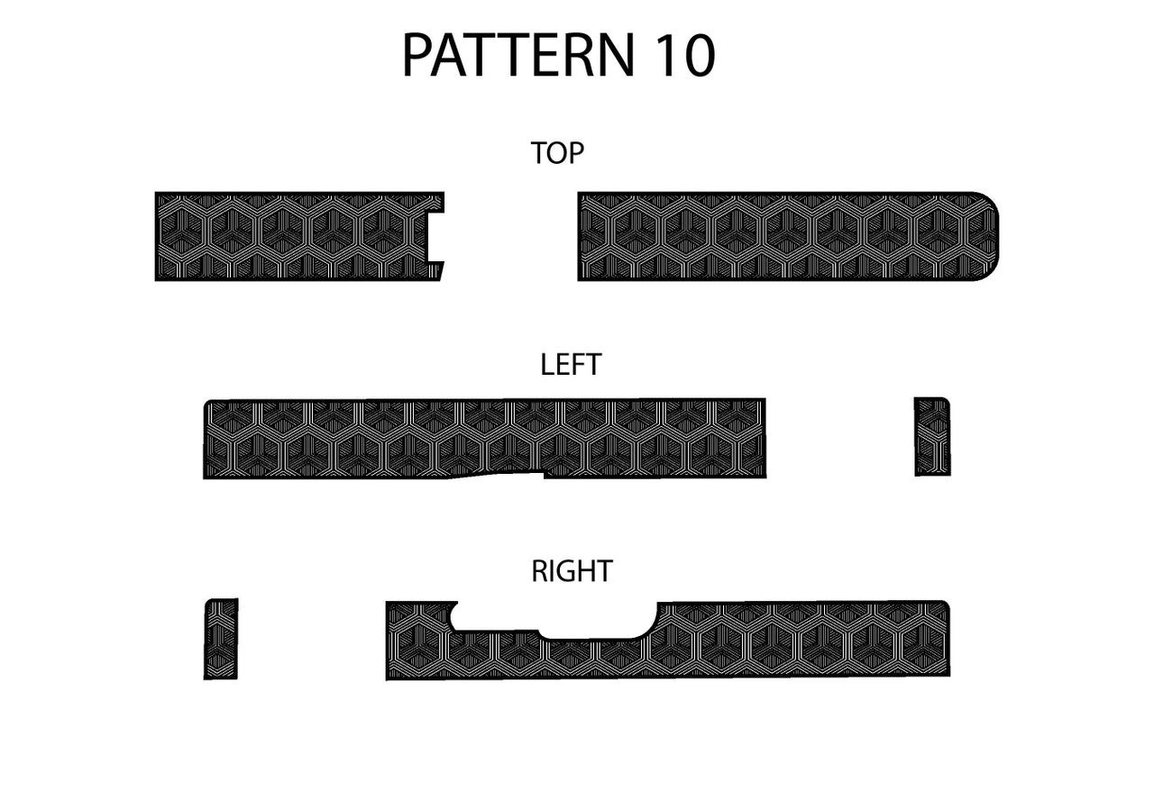 Laser Engraving Template for Glock 19 Slide Pattern 10 Top Left Right
