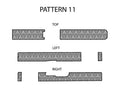 Laser Engraving Template for Glock 19 Slide Pattern 11 Top Left Right