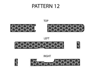 Laser Engraving Template for Glock 19 Slide Pattern 12 Top Left Right
