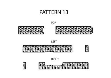 Laser Engraving Template for Glock 19 Slide Pattern 13 Top Left Right