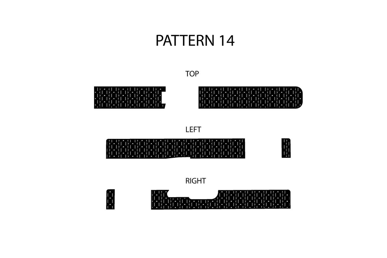 Laser Engraving Template for Glock 19 Slide Pattern 14 Top Left Right