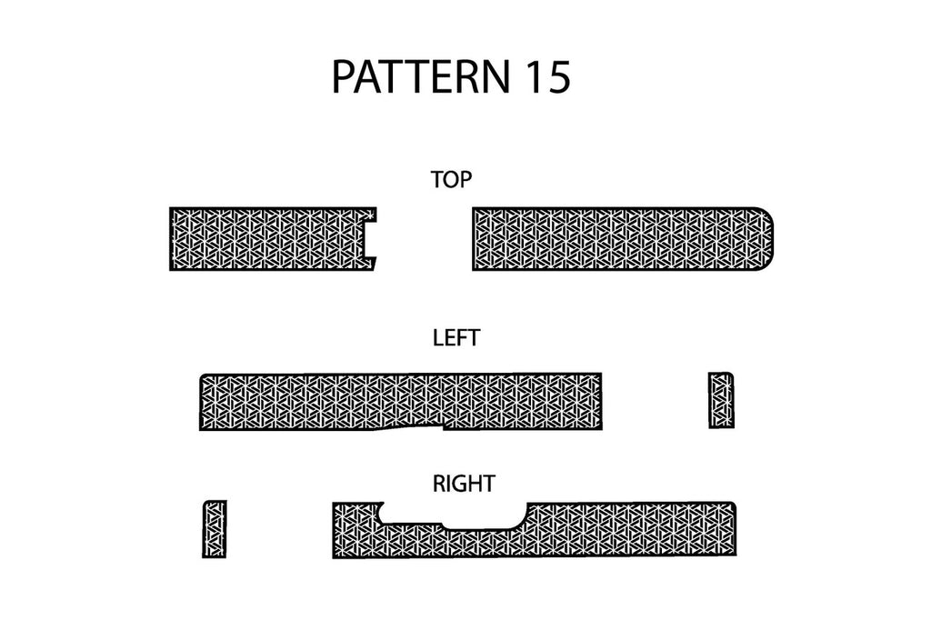 Laser Engraving Template for Glock 19 Slide Pattern 15 Top Left Right