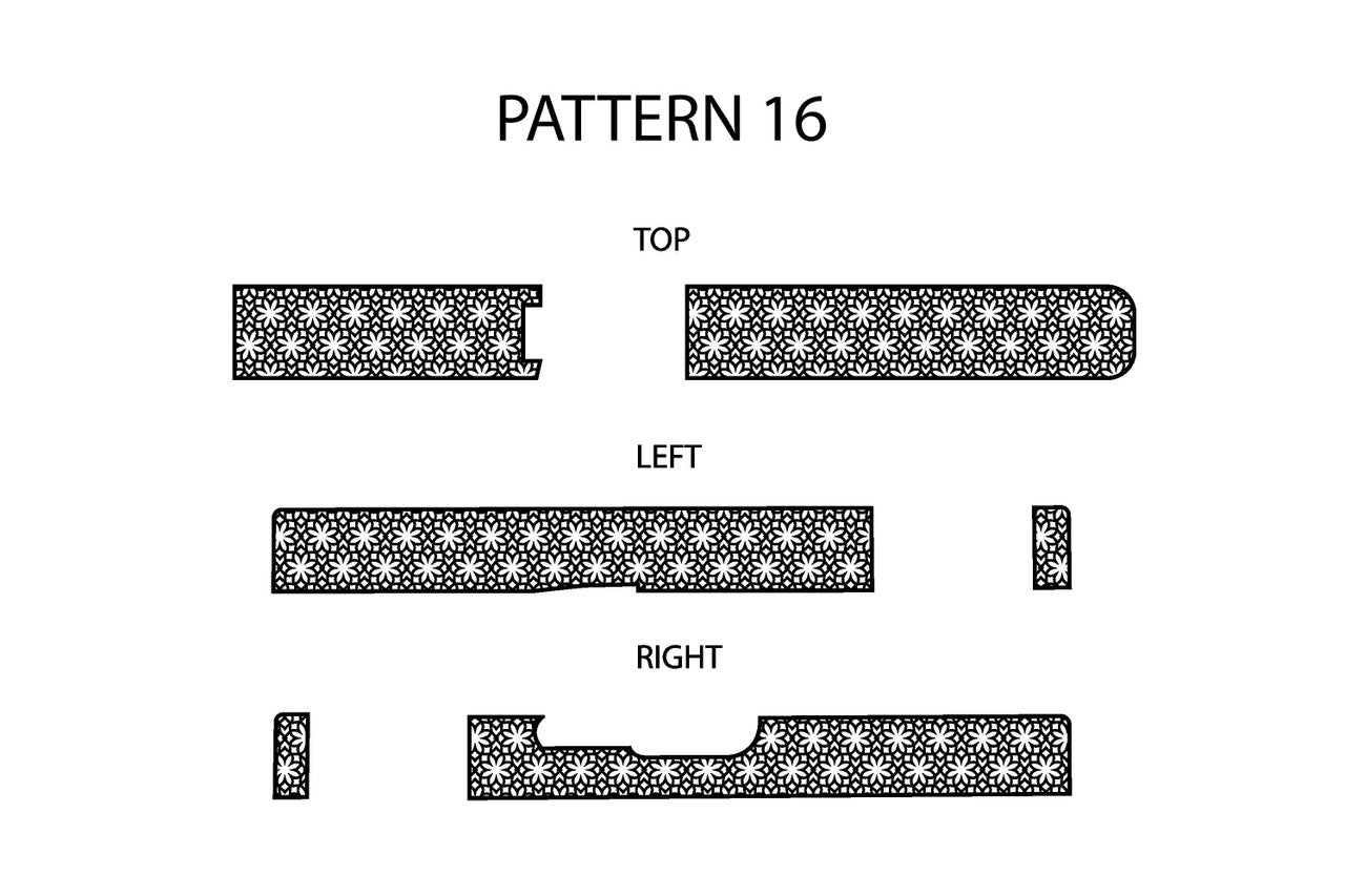 Laser Engraving Template for Glock 19 Slide Pattern 16 Top Left Right