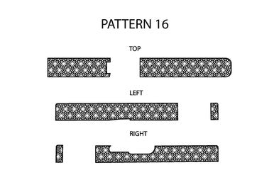 Laser Engraving Template for Glock 19 Slide Pattern 16 Top Left Right