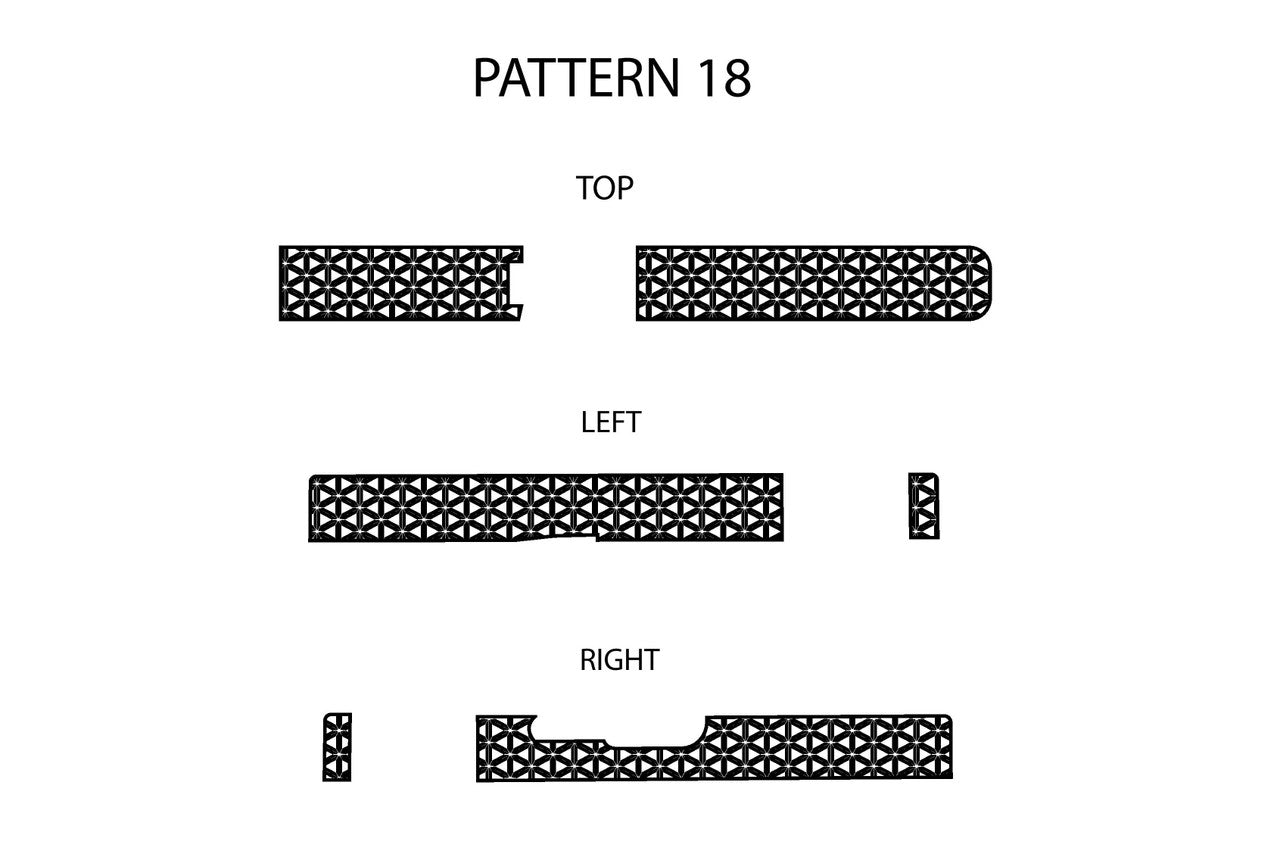 Laser Engraving Template for Glock 19 Slide Pattern 18 Top Left Right