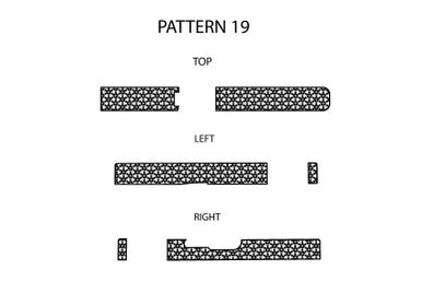 Laser Engraving Template for Glock 19 Slide Pattern 19 Top Left Right