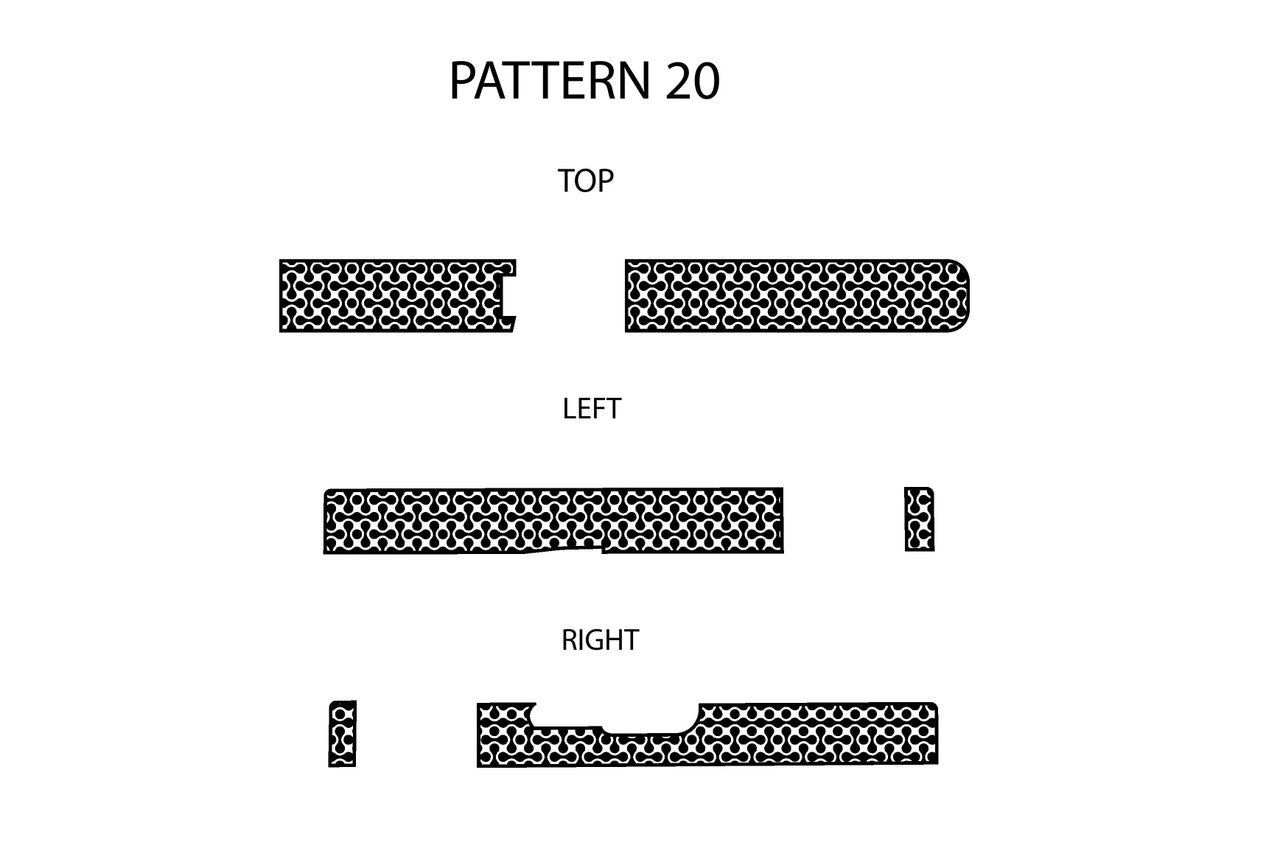 Laser Engraving Template for Glock 19 Slide Pattern 20 Top Left Right