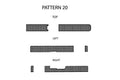 Laser Engraving Template for Glock 19 Slide Pattern 20 Top Left Right