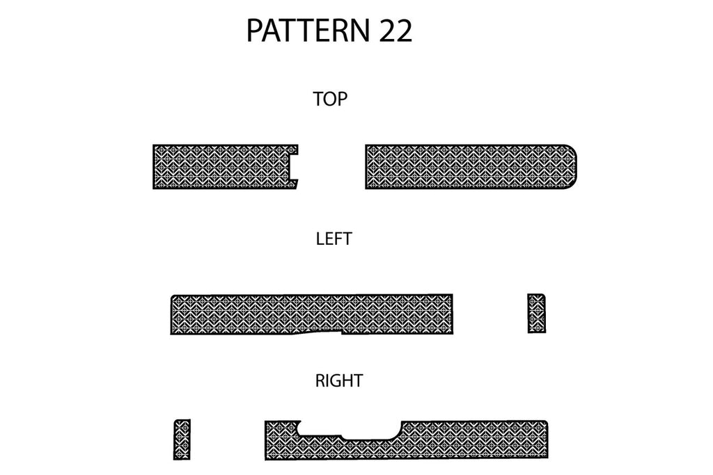 Laser Engraving Template for Glock 19 Slide Pattern 22 Top Left Right