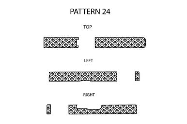 Laser Engraving Template for Glock 19 Slide Pattern 24 Top Left Right