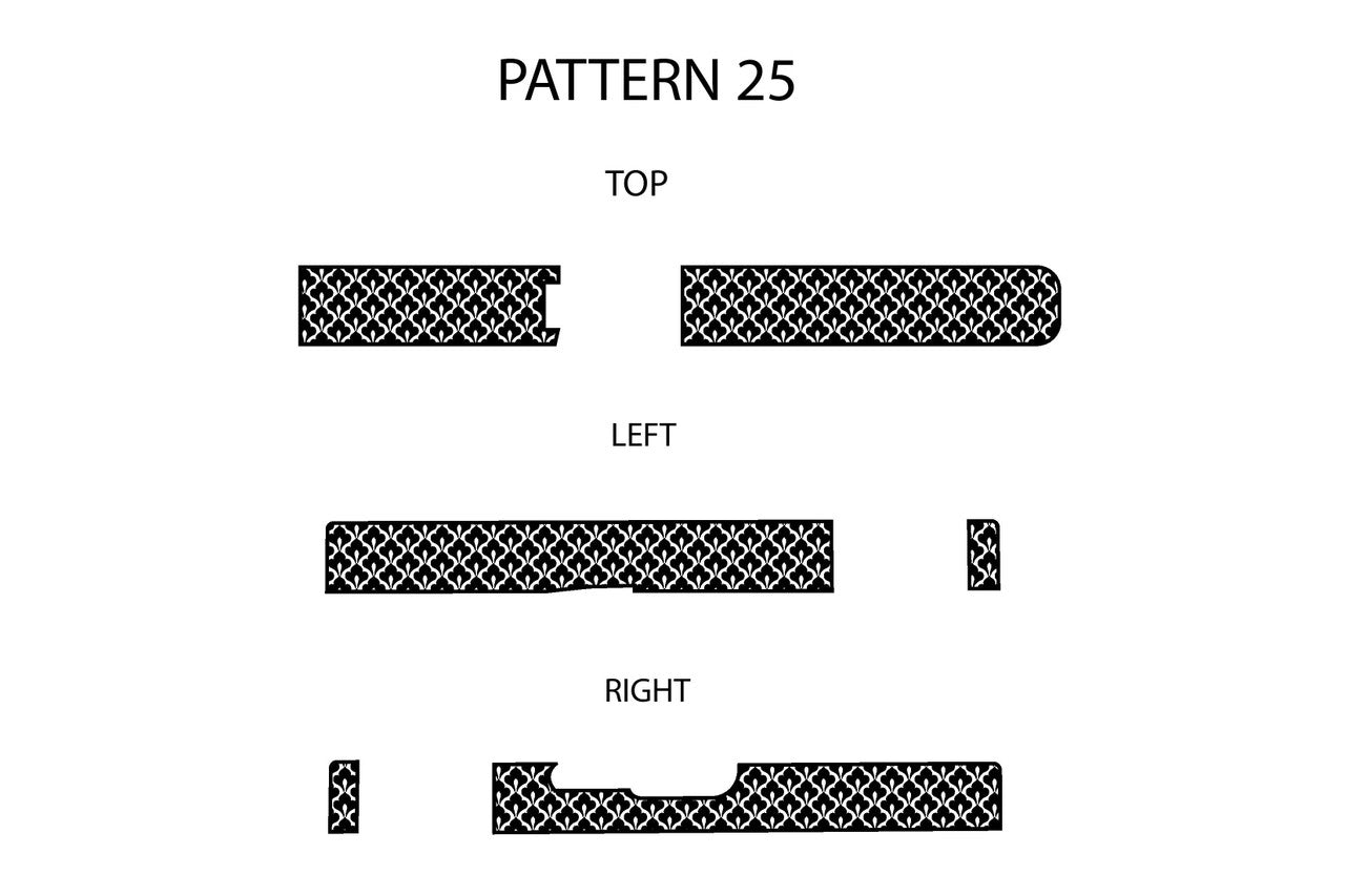 Laser Engraving Template for Glock 19 Slide Pattern 25 Top Left Right