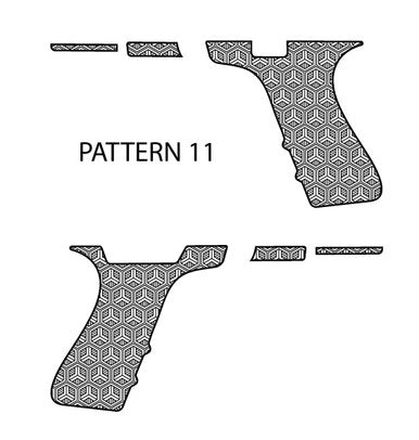 Laser Engraving Stippling Template for Glock 19 Frame Pattern 11 Left Right