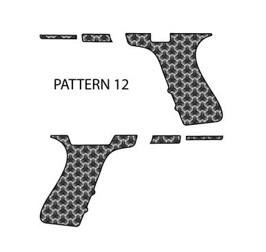 Laser Engraving Stippling Template for Glock 19 Frame Pattern 12 Left Right