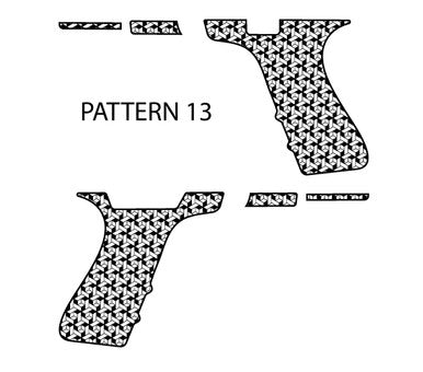 Laser Engraving Stippling Template for Glock 19 Frame Pattern 13 Left Right