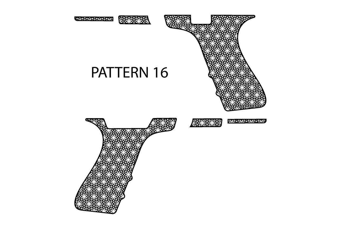 Laser Engraving Stippling Template for Glock 19 Frame Pattern 16 Left Right