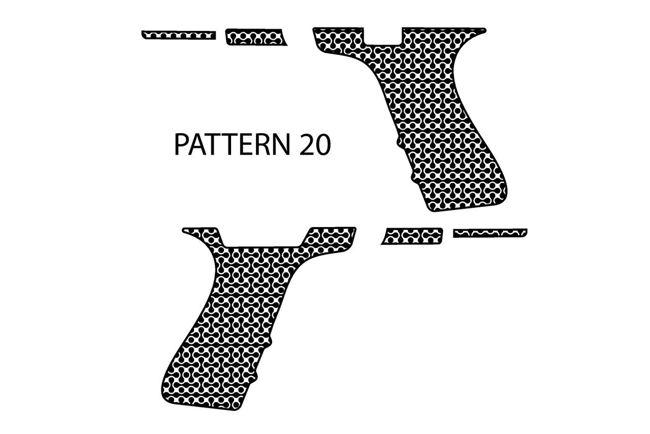 Laser Engraving Stippling Template for Glock 19 Frame Pattern 20 Left Right
