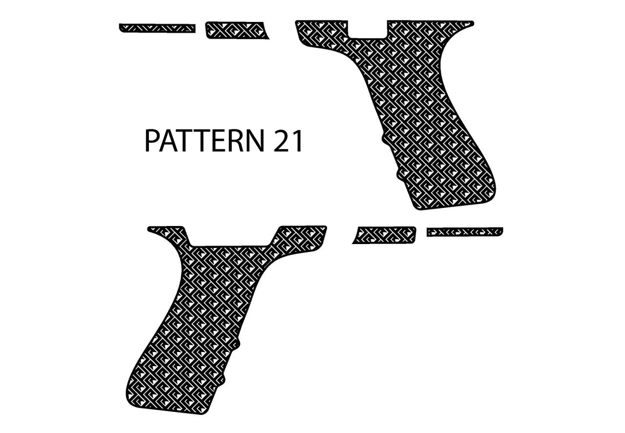 Laser Engraving Stippling Template for Glock 19 Frame Pattern 21 Left Right