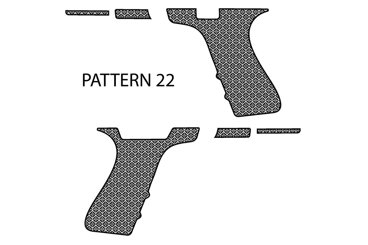 Laser Engraving Stippling Template for Glock 19 Frame Pattern 22 Left Right