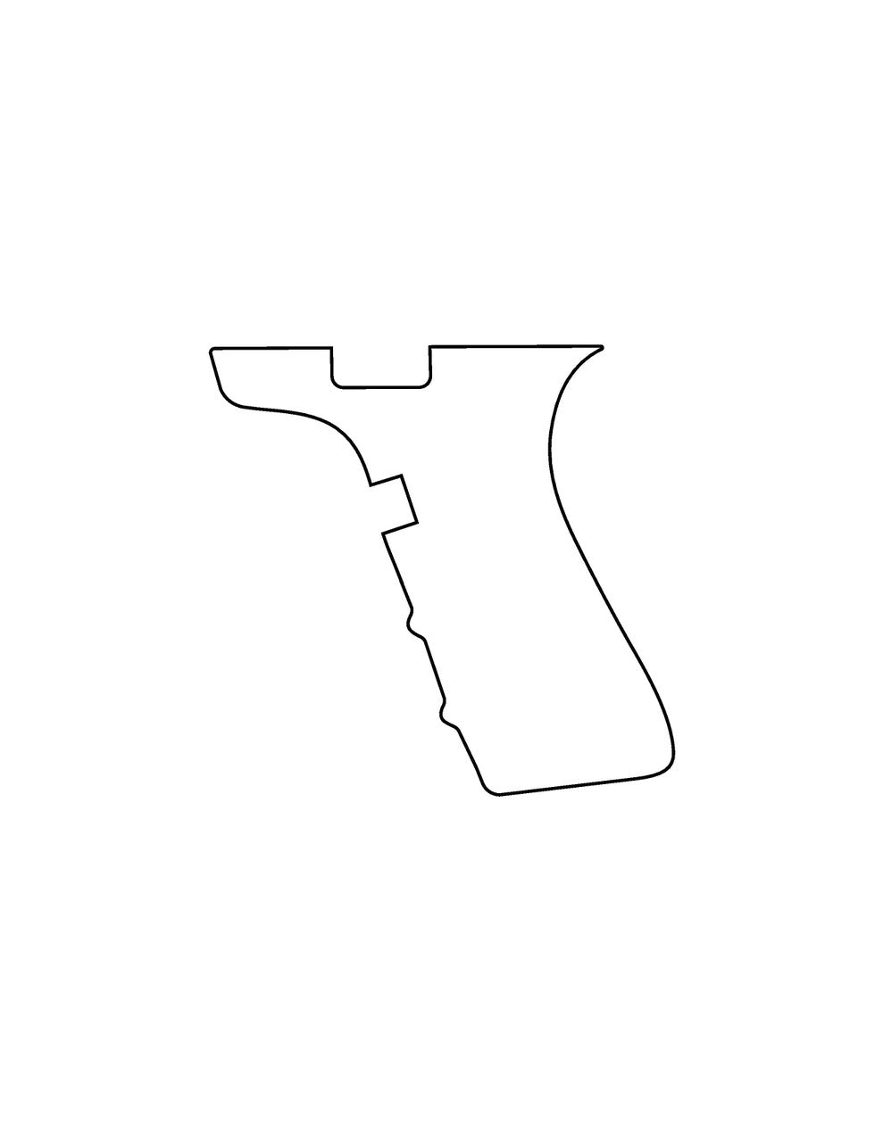 Laser Engraving Stippling Template for Glock 19- Frame Outline Only