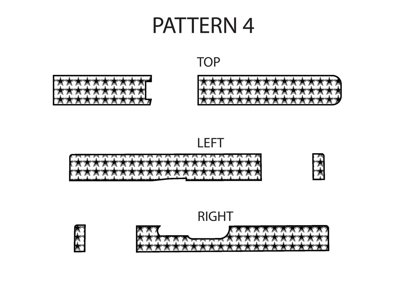 Laser Engraving Template for Glock 19 Slide Pattern 4 Top Left Right