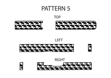 Laser Engraving Template for Glock 19 Slide Pattern 5 Top Left Right