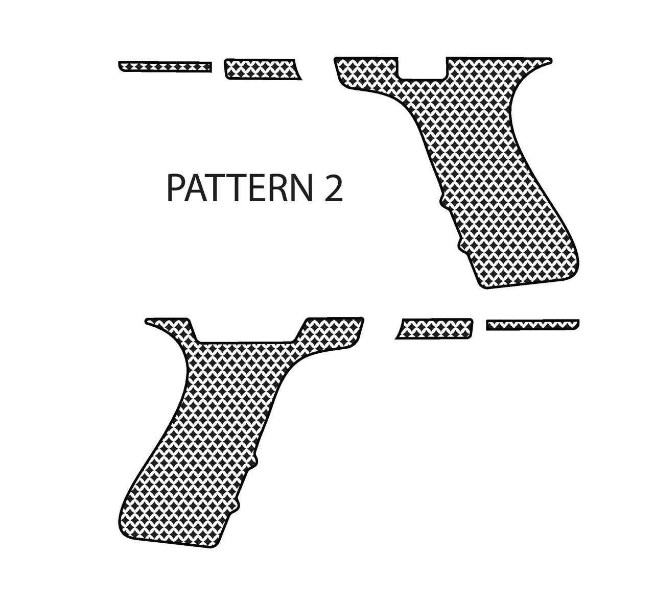 Laser Engraving Stippling Template for Glock 19 Frame Pattern 2 Left Right