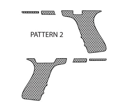 Laser Engraving Stippling Template for Glock 19 Frame Pattern 2 Left Right