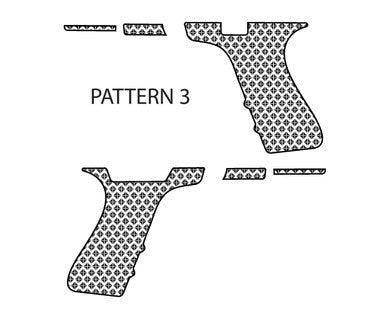 Laser Engraving Stippling Template for Glock 19 Frame Pattern 3 Left Right