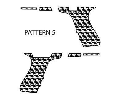 Laser Engraving Stippling Template for Glock 19 Frame Pattern 5 Left Right
