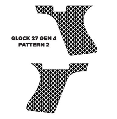 Laser Engraving Stippling Template for Glock 27 Gen 4 Frame Pattern 2 Left Right