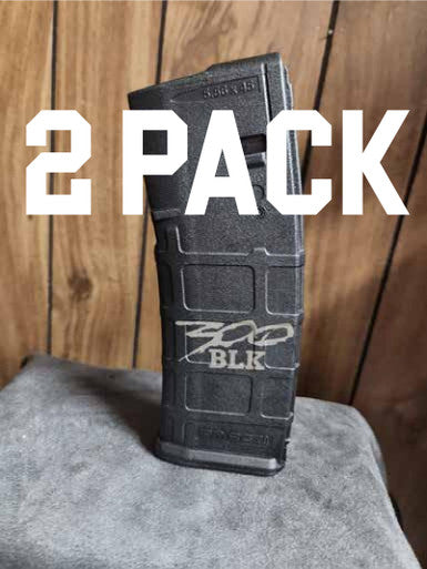 2 Pack P Mag AR-15 Magazine 30 Rounds Laser Engraved 300 Blackout BLK