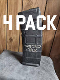 4 Pack P Mag AR-15 Magazine 30 Rounds Laser Engraved 300 Blackout BLK